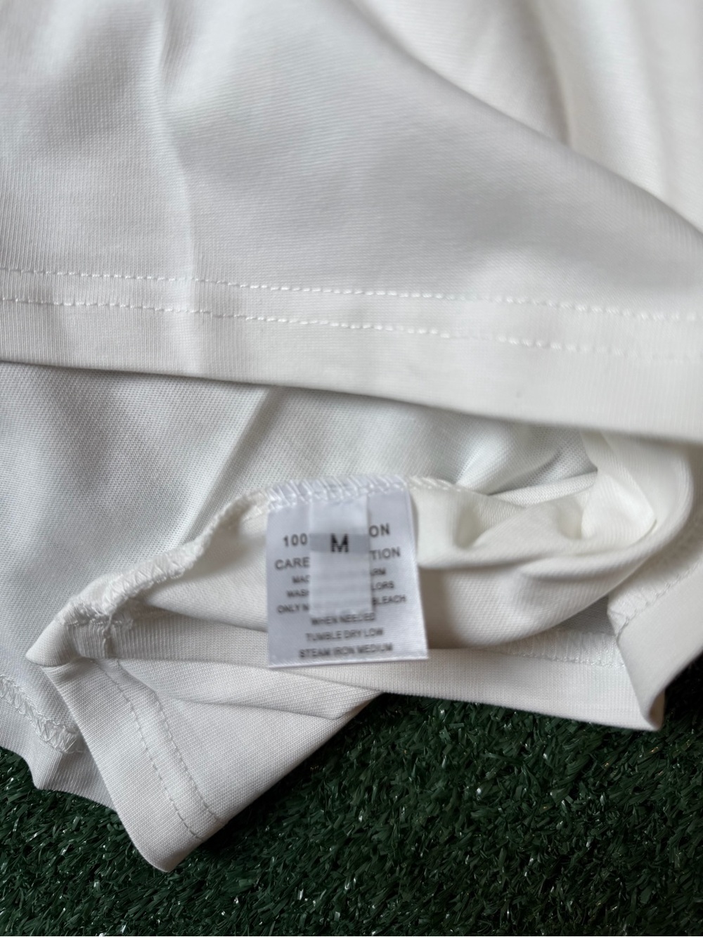 White Tee with Floral Logo - Picture 6 of 11